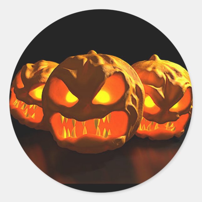 Halloween Runder Aufkleber (Vorderseite)