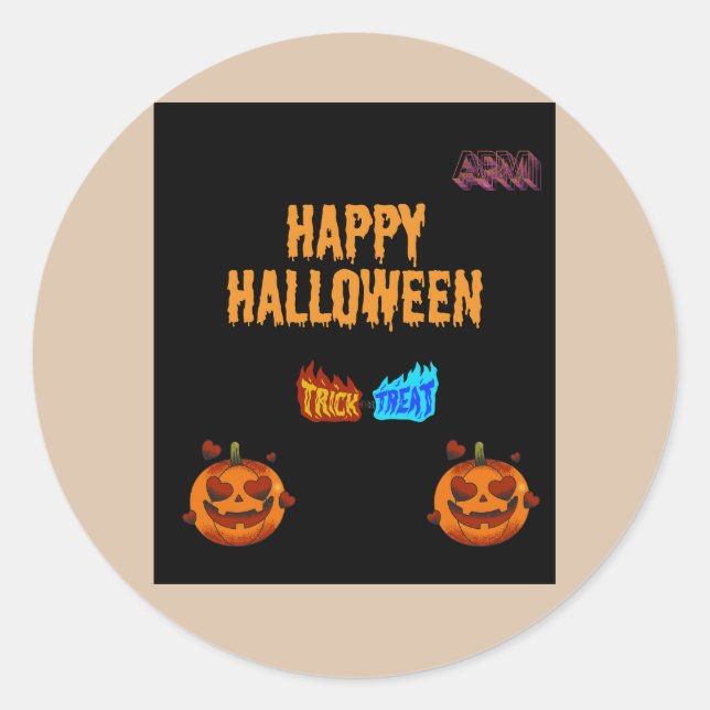 Halloween Runder Aufkleber (Vorderseite)