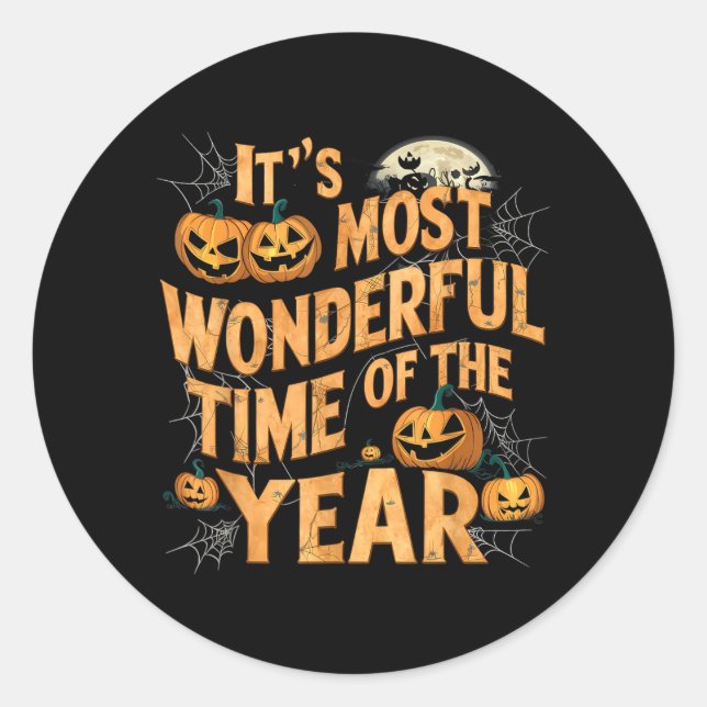 Halloween Runder Aufkleber (Vorderseite)