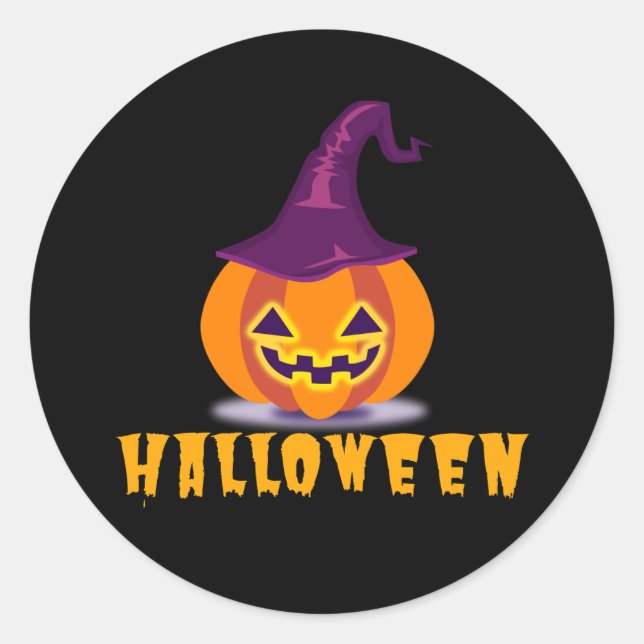 Halloween Runder Aufkleber (Vorderseite)