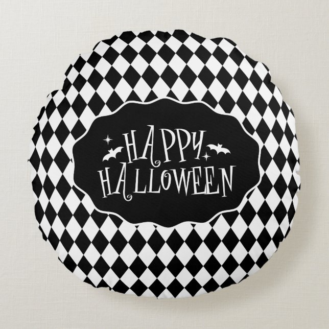 Halloween  rundes kissen (Vorderseite)