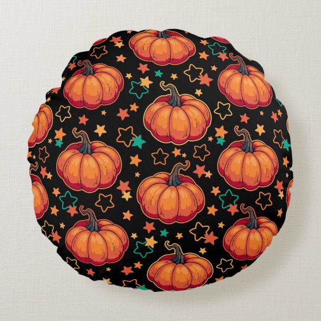 Halloween Rundes Kissen (Vorderseite)