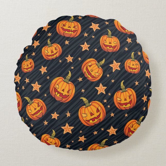 Halloween-Rundkissen Rundes Kissen (Vorderseite)
