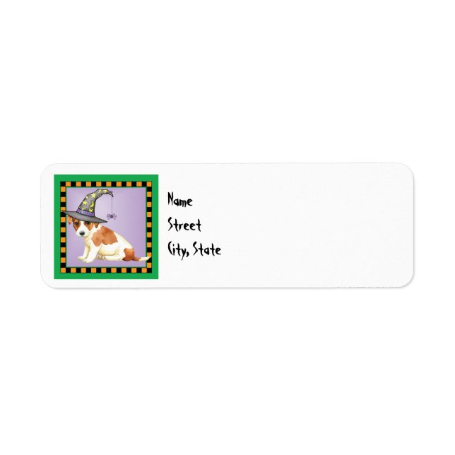 Halloween Russell Terrier Label (Vorne)