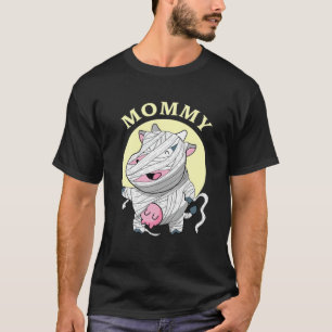 Halloween S Kawaii Kuh in Mummy Costume Mommy T-Shirt
