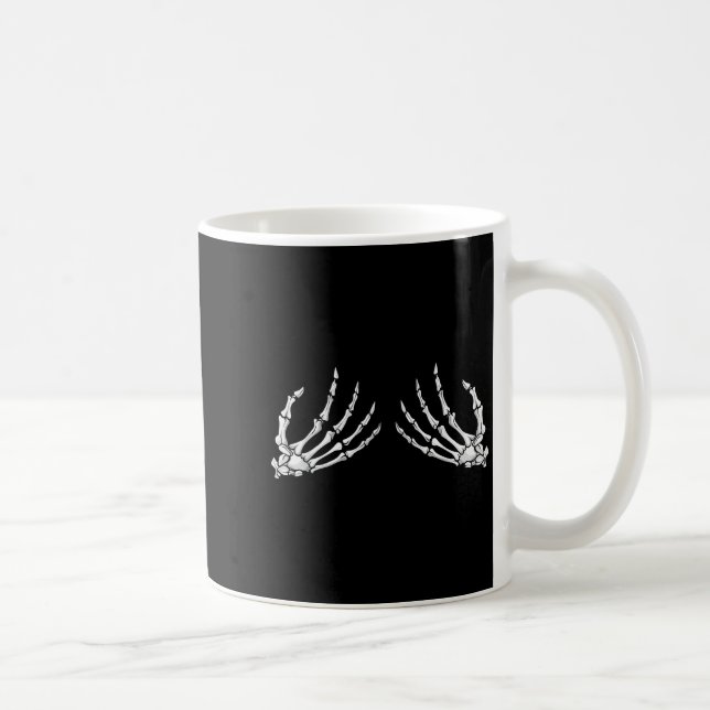 Halloween S Skeleton Hand Funny Costume  Kaffeetasse (Rechts)