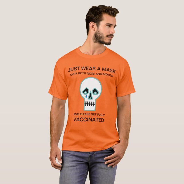 Halloween Sad Skull T - Shirt (Vorne ganz)