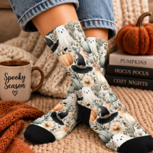 Halloween-Sage-Kürbis-Geist Socken