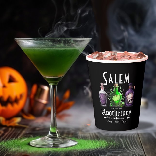 Halloween Salem Apothecary Potions Tonics Elixirs Pappbecher (Von Creator hochgeladen)