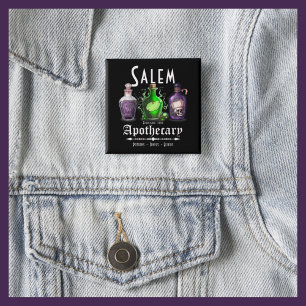 Halloween Salem Apotheke Tränke Tinkturen Elixiere Button