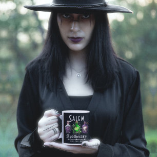 Halloween Salem Apotheke Tränke Tinkturen Elixiere Kaffeetasse