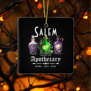 Halloween Salem Apotheke Tränke Tinkturen Elixiere Keramikornament