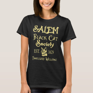Halloween Salem Black Cat Society Vertraute Willko T-Shirt