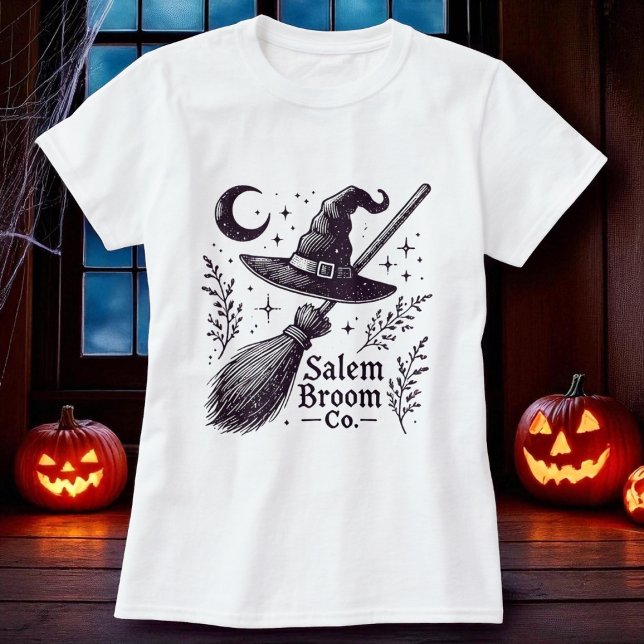 Halloween Salem Hexe Broomstick T-Shirt (Von Creator hochgeladen)