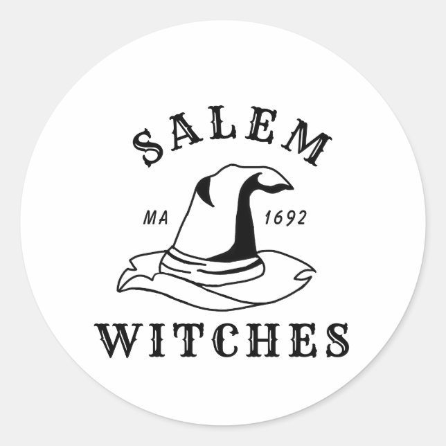 Halloween, Salem Hexen Runder Aufkleber (Vorderseite)