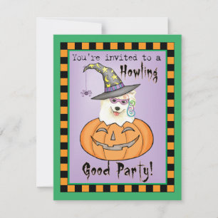 Halloween Samoyed Invitation