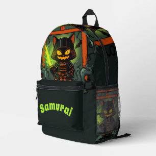 Halloween Samurai Warrior - Creepy Japan Spooky Bedruckter Rucksack