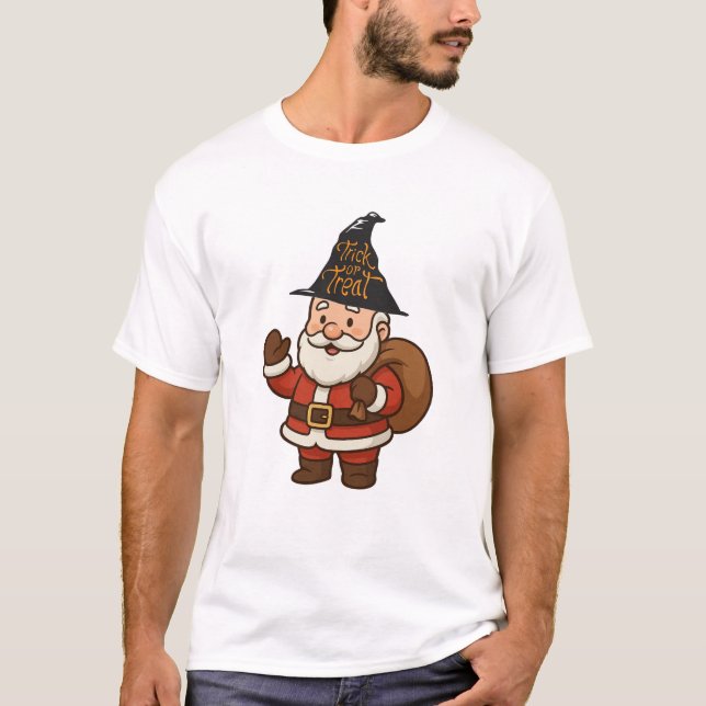 HALLOWEEN SANTA CLAUS TRICK ODER TREAT T - Shirt (Vorderseite)