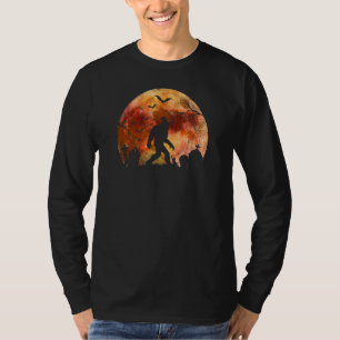 Halloween Sasquatch auf einem Friedhof Gruseliger  T-Shirt