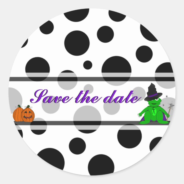 Halloween Sauvons les stickers dater (Devant)