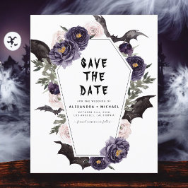Halloween Save the Date gotische Hochzeit
