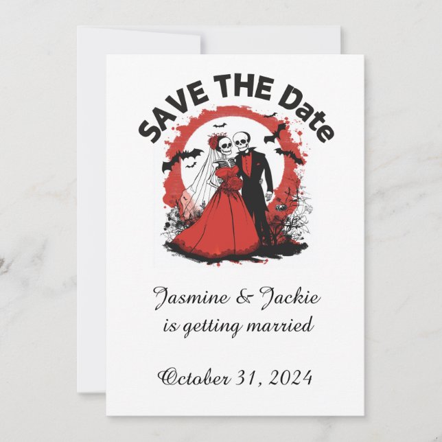 Halloween Save the Date Invite Einladung (Vorderseite)