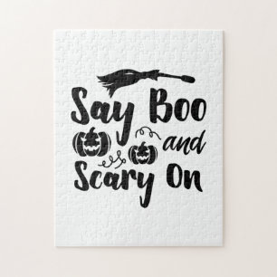 Halloween Say Boo and Scary On Birthday
