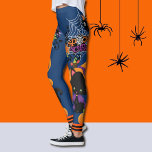 Halloween Scardy Cat Niedlich Hexensprecher Leggin Leggings<br><div class="desc">Halloween Niedlich Hexe Scardy Cat Spooky Leggings</div>