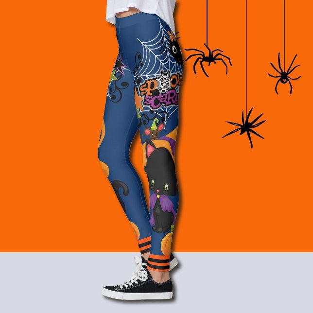 Halloween Scardy Cat Niedlich Hexensprecher Leggin Leggings (Von Creator hochgeladen)