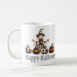 Halloween Scarecrow Design mit Jack-o'-Lanterns | Kaffeetasse