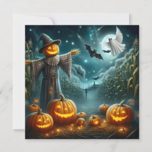 Halloween Scarecrow Feiertagskarte