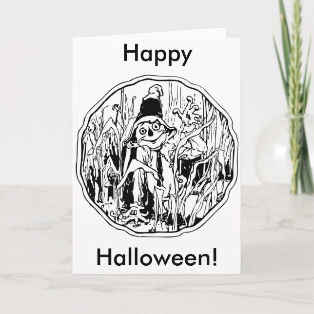 Halloween Scarecrow-Karte Karte (Vorderseite)
