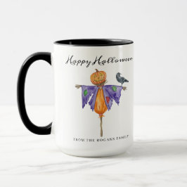 Halloween Scarecrow mit Pumpkin Tasse