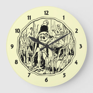 Halloween Scarecrow Wall Clock Große Wanduhr