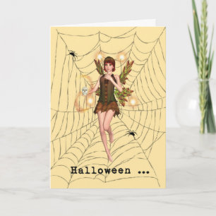 Halloween Scared Fairy Card Karte