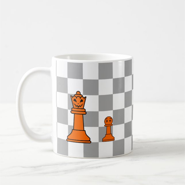 Halloween Schach King and Pawn Kaffeetasse (Links)