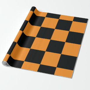 Halloween-Schachbrett-Muster Geschenkpapier