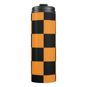 Halloween-Schachbrett-Muster Thermosbecher