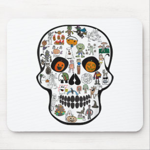 Halloween-Schädel 67 2025 Mousepad