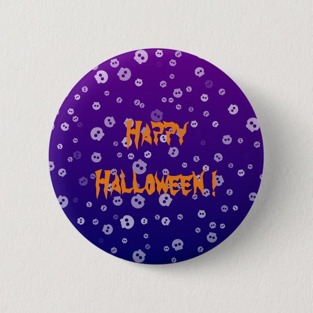 Halloween Schädel Button (Vorderseite)
