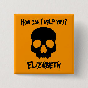 Halloween-Schädel Button