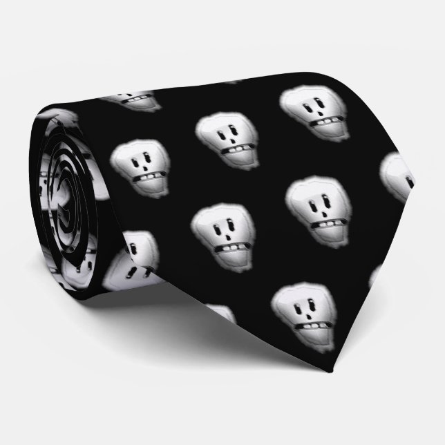 Halloween-Schädel Krawatte (Gerollt)