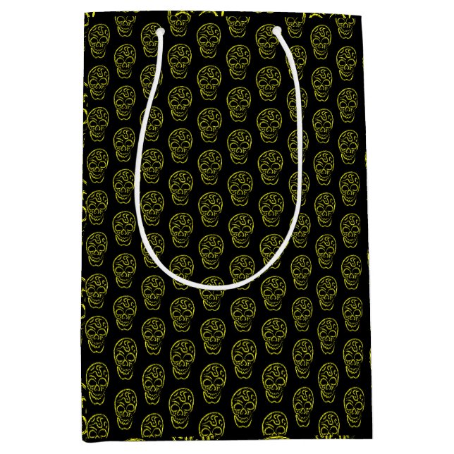 Halloween-Schädel Mittlere Geschenktüte (Vorderseite)