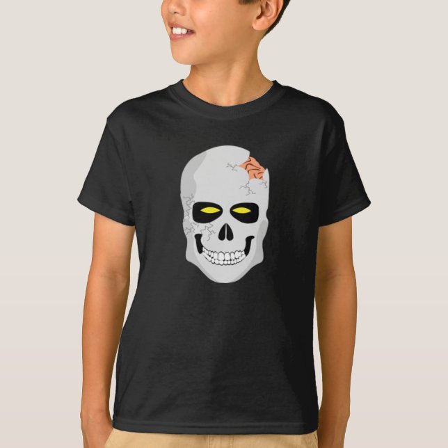 HALLOWEEN-SCHÄDEL SCHERZT T-SHIRT (Vorderseite)