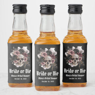 Halloween-Schädelbrille oder Die Brautparty Alkoholflaschenetikett