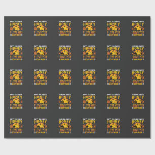 Halloween Schatz ich liebe dich sehr gruselig Geschenkpapier