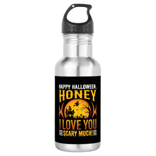 Halloween Schatz Ich Liebe Dich Sehr Schrecklich Edelstahlflasche