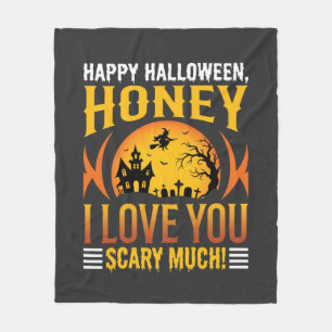 Halloween Schatz Ich Liebe Dich Sehr Schrecklich Fleecedecke