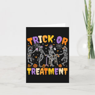 Halloween-Scherz oder Behandlung Teil Physiotherap Karte