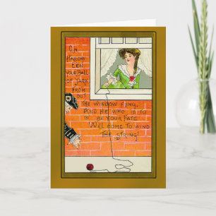 Halloween-Schicksals-Vintage Karte